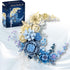 SUNHABI Flower Building Set for Adults, Crescent Moon Botanical Art Display, Creative Floral