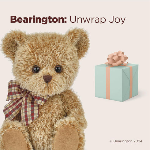 Bearington Collection Baby Shaggy Teddy Bear Plush - 11 in Brown, Soft & Cuddly Stuffed Animal Nursery Companion