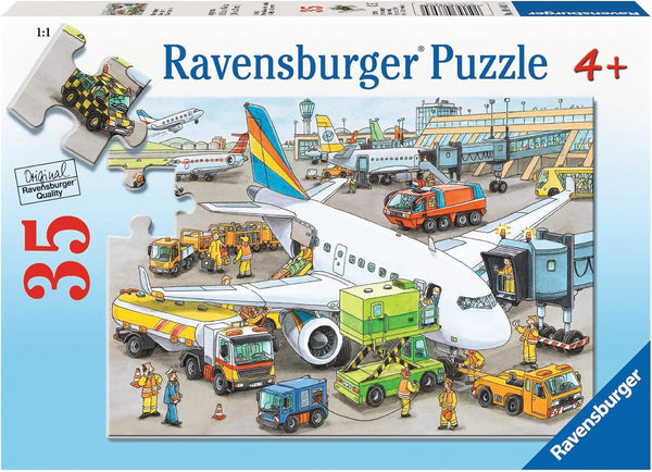 Ravensburger Busy Airport - 35 Piece Jigsaw Puzzle for Kids, Ideal for Skill Development