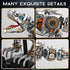 funxinee 12+, Mechanical Dinosaur Building Blocks Linkage Kit, Jurassic Animal Tyrannosaurus Rex Model with Lighting