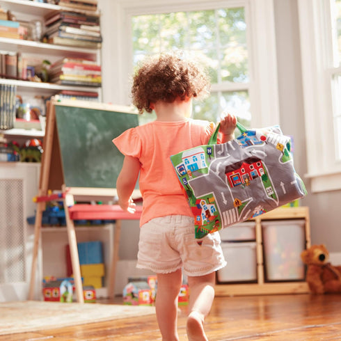 (19.25 14.25 inches) 9 Melissa & Doug Take-Along Town Play Mat x with Soft Vehicles