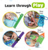 deMoca Busy Board for Toddlers, Montessori Wooden Activity Sensory Board, 10 Activities for Learning Fine Motor Skills