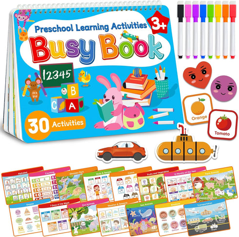 Walenced Busy Book for Toddlers - Preschool Learning Activities, Coloring Activity Books