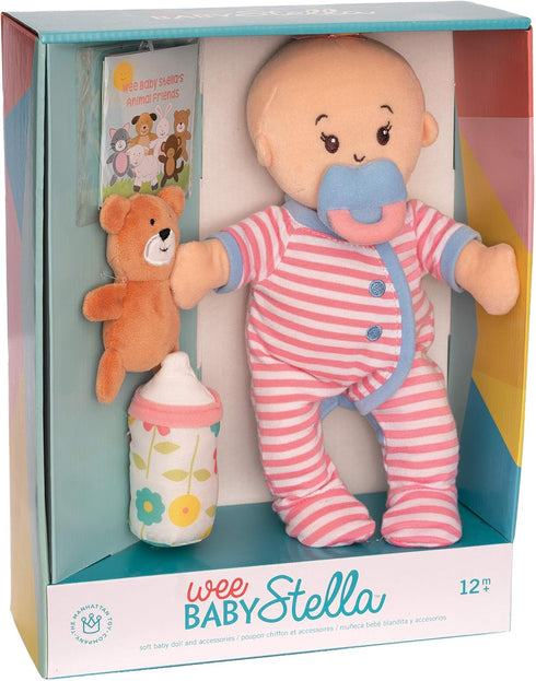 Manhattan Toy Wee Baby Stella Sleepy Time Scents Soft Doll Set, 12", Peach