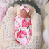 BABESIDE Reborn Baby Doll Blanket with Doll Headband for 17-22 Inch Babydolls, Baby Doll Wrap Towel Set