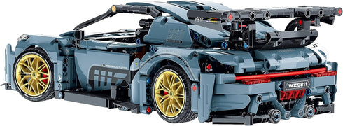 STEM Mechanical Transmission Engineering Building Toy, 1:14 Scale Super Car Blocks Take Apart Kit, 1221 Pcs