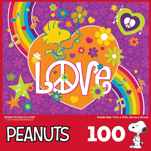 RoseArt - Peanuts - Woodstock Love 100 Piece Jigsaw Puzzle for Kids and Adults