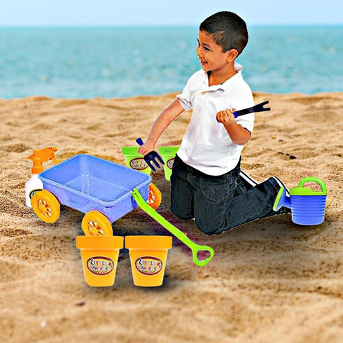 Set, Set 15 1-3, Set Dimple Garden Wagon & Tools Toy Kids Gardening - Pcs Outdoor Toys for Toddlers Sand Toys - Sturdy