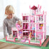 Doll House Set for Girls, Princess House Toys with 4 Dolls and 4-Story 11 Rooms for Kids