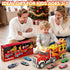 RIANEAN 3 4 5 6 7 8 Playset 6 Kids Toys for Years Old Boys, Carrier Truck Transport Car with Lights Sounds, Foldable