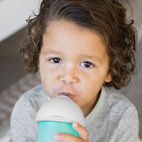 2 Count Boon Nursh Silicone Straw Sippy Cup Lid - Conversion Top for Bottles - Toddler Cup Top - Changes Baby Bottles