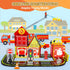Set 2 2 3-5 5-7, 3+ Magnetic Tiles Road with Fire Trucks & Dolls, Double-Sided Magnet Tiles with Cranes, Toys for Boys
