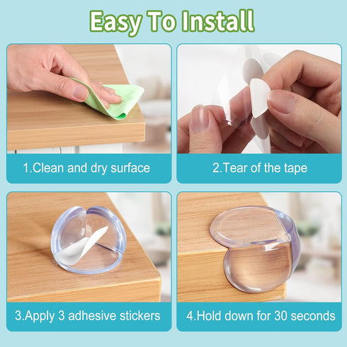 Gioriches 12 Pack Baby Proofing Corner Protector Baby: Table Corner Protectors for Baby Furniture Guards| Baby Proof
