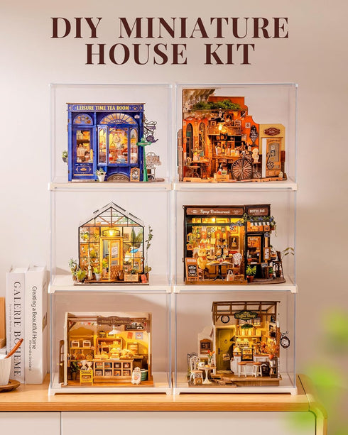 Rolife DIY Miniature House Kit for Adults, Mini Wooden Dollhouse Kit, Tiny House Diorama Building Kits-Birthday