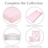 American Baby Company Heavenly Soft Chenille Sherpa Receiving Blanket - 3D Pink, 30" x 35", Warm and Cozy for Babies