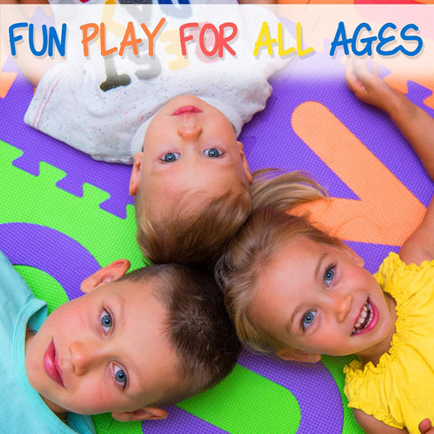 26 12x12- 26 Foam ABC Play Mat - Interlocking Alphabet Floor Mat for Kids Baby Toddlers - Soft Tiles for Exercise Floor