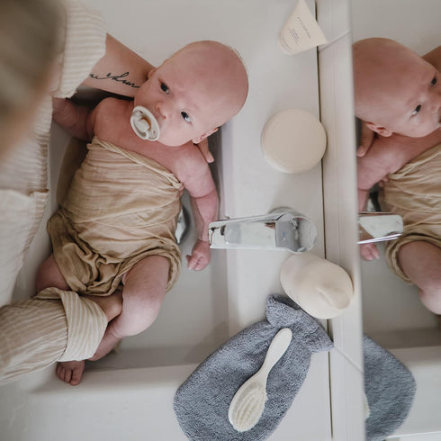 Pack 2 mushie Baby Bath Mitt | Organic Cotton | of (Tradewinds)