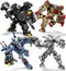 Transforming Mech Robot Building Blocks Set, 4 Types of Destroy Warrior City