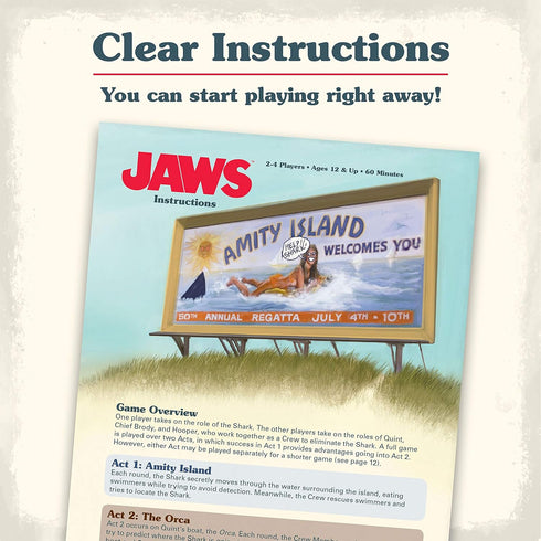 Ravensburger Jaws Board Game - Thrilling Strategy Game for Teens and Adults, Interactive Gameplay