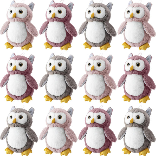 Jenaai 12 Pcs Owl Plush Stuffed Animals for Babies Soft Plush Toy