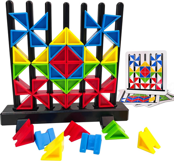 3D Building Blocks Puzzle - Educational Toys for Kids and Adults, Brain Teaser Puzzles Challenge Geometry Logic IQ Games