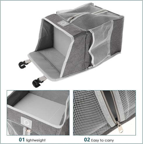 Toddmomy Large Hanging Storage Bag and Diaper Organizer for Nursery Breathable Mesh Crib Hanging Caddy with Multiple