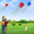 Large Octopus Kites - Beautiful Easy Flyer Beach Kites for Kids and Adults (Red+Blue)