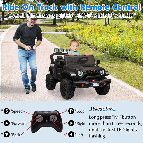 JR1839 2.4G Black Parental Remote Control Car, Bluetooth Remote Control Accessories,Matching JR Receiver Electric Ride