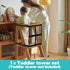 Rainmae Toddler Learning Tower Safety Net, Safety Net Guard for Toddlers Tower, Adjustable Step Tool Toddlers Tower Net
