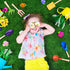 Egashow 6 8" Playset PCS Kids Gardening Tools, Metal Beach Sandbox Digging Toys with Sturdy Wooden Handle, Safe