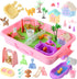 sikmcle 36 PCS Pet Sensory Bin Moldable Sensory Sand Kit and Sandbox with