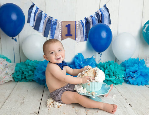 1st High Chair Banner Boy - First Birthday Decorations For Boy Birthday Banner Highchair Party Supplies Photo Booth