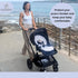 Reversible Stroller Seat Insert - Suessie Liner in Sand Stripe