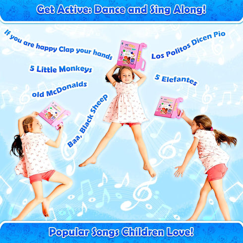 2 4 Curious Learn ABC Learning for Toddlers | Learning Resources | English & Spanish Sound Book | Preschool Learning