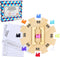 Mexican Train Dominoes Accessories Set with Wooden Hub (Felted Bottom) - Includes