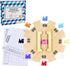Mexican Train Dominoes Accessories Set with Wooden Hub (Felted Bottom) - Includes