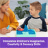 Kinetic Sand Sandbox Set, 1lb Blue Play Sand with 4 Molds and Tools, Sensory Toys for Kids Ages 3+