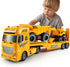 Dwi Dowellin Construction Carrier Truck Kids Toys,25.6" Semi-Trailer Toy with Excavator and