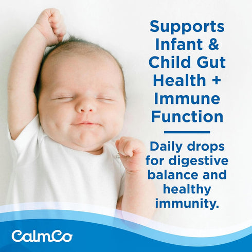 D3, Recommended, 15ml (Pack 1) CalmCo Probiotic Vitamin D Drops - Supports Infant & Child Gut Health, Helps Reduce Gas