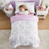 Set 4-Piece Set Set Set, Set, Toddler Bedding for Girls Purple Boho Tufted Daisy Flowers Toddler Bed Comforter