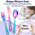 HaWare 9-Piece Kids Silverware Set, Stainless Steel Hammered Flatware, Includes 3 Spoons, 3 Forks, 3 Knives for