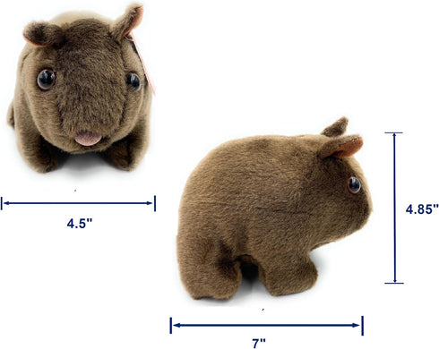 Plush Wombat 7" Stuffed Animal - Cute Australian Souvenirs - Gifts for Kids - Super Soft Stuffed Tree Bear Toy