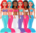 Mermaid Bath Toys for Toddlers Kids Girls - Princess Wind Up Tail Flap Floating Water Bathtub Toys, 6 Pack for Swimming