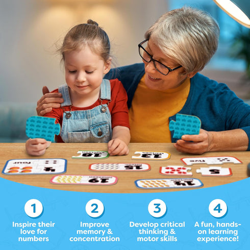 Momo & Nashi Number Puzzle - Kindergarten Math Games for Toddlers Kids Ages 3-5 Educational Learning Activities