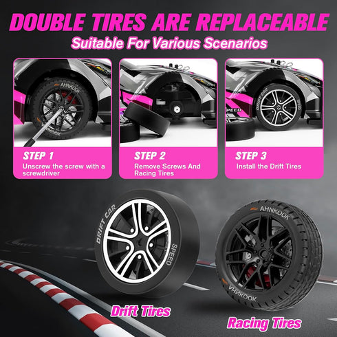 1:16 2.4GHz 4WD 40km/h RC Drift Car, Scale Drifting RC Cars, RC Race Car, High-Speed Remote Control Drift Car Vehicle