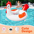 63" 2 Swimming Inflatable Pool Floats with Lights, Chicken Pool Floaties with Solar Powered RGB Color Changing, Large
