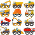 Construction Party Supplies 12PCS Construction Party Felt Glasses with Tractor Excavator Dump