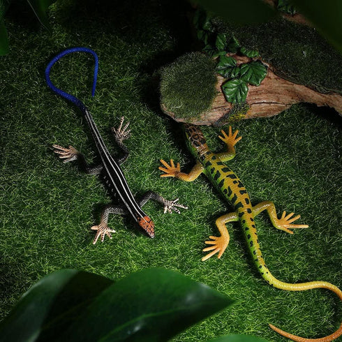 NUOBESTY Lizard Figurine Fake Lizard Plastic Lizard Toy Action Figure Reptile Toy for Collection Science Educational Prop (Green)