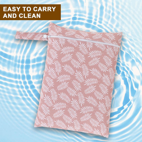 TMHCRDS 3Pcs Wet Dry Bags Storage Bag, Wet Dry Bag for Baby Cloth Diapers &Breast Pump Parts, Waterproof Reusable Wet