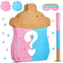 Silipull 18.5 Inch Baby Bottle Shape Gender Reveal Piata with Piata Stick